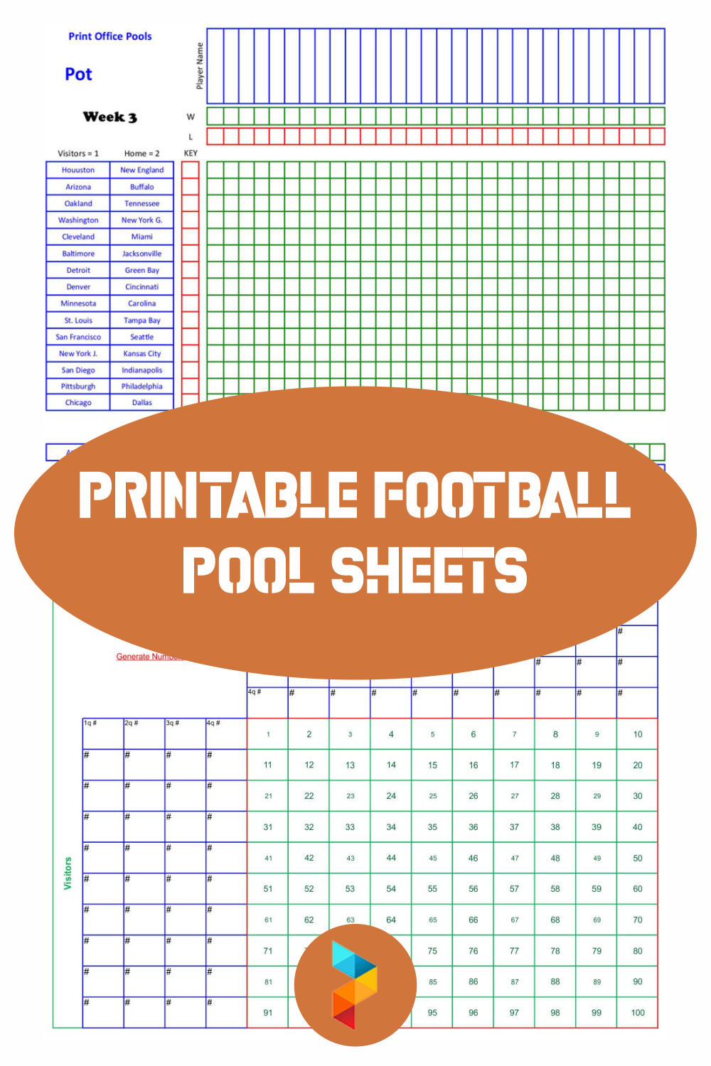 Printable Football Pool Sheets Printable World Holiday