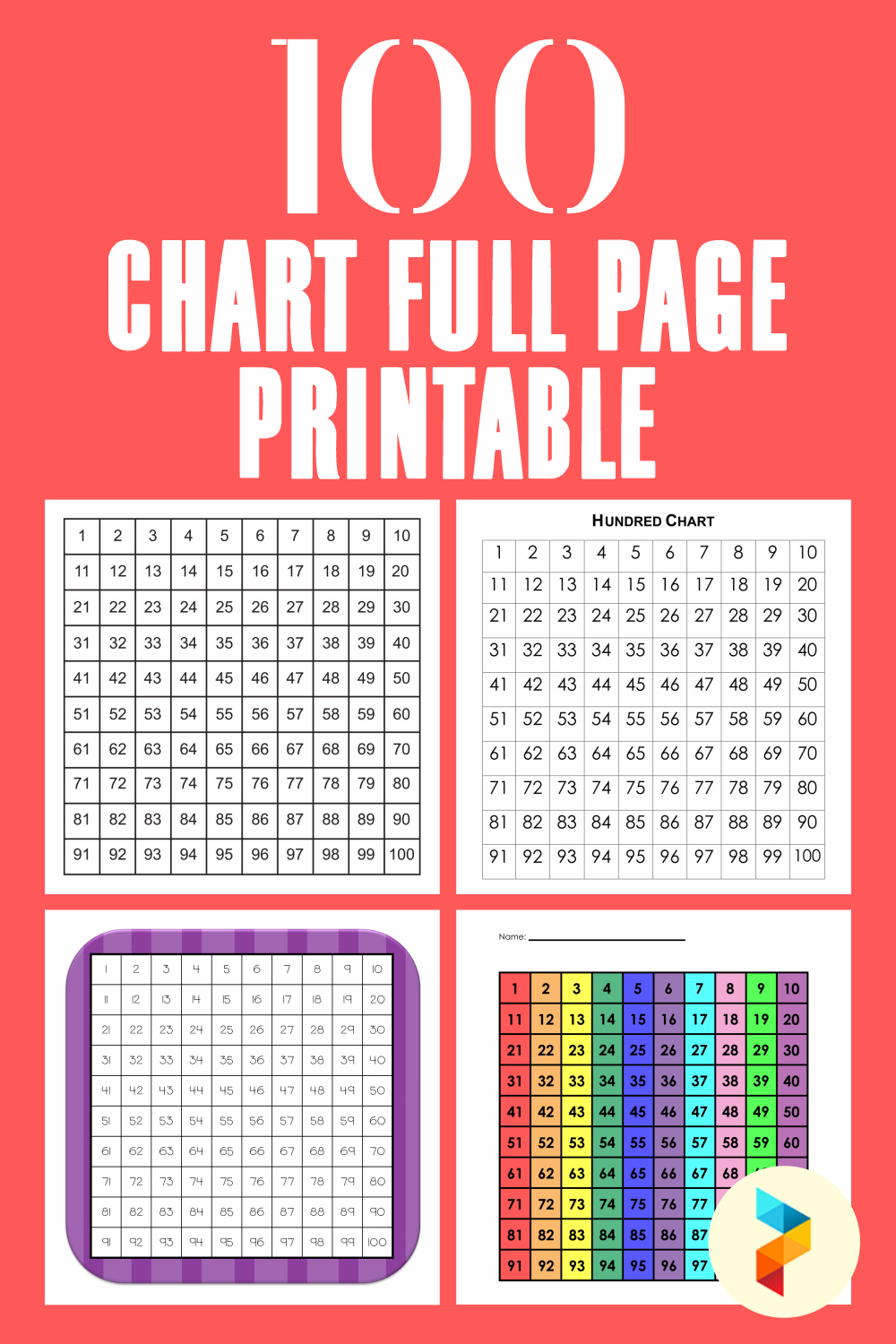 100 Chart Full Page 10 Free PDF Printables Printablee