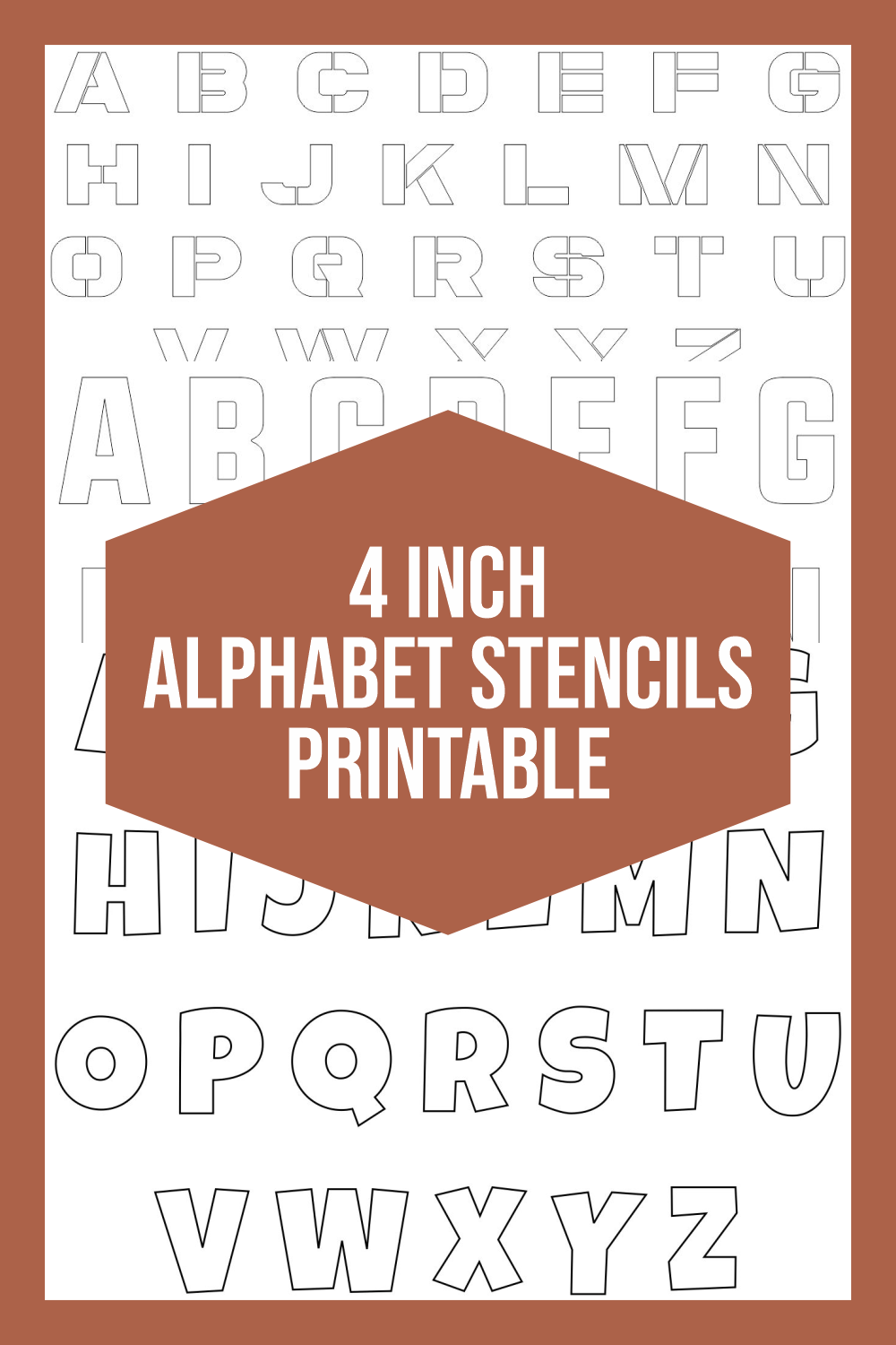 4 Inch Alphabet Stencils Printable