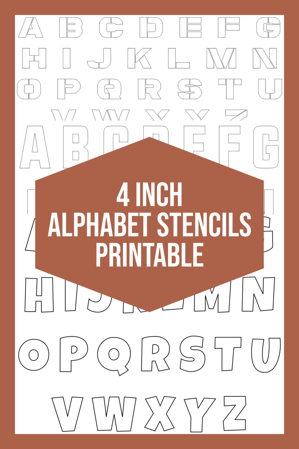 4 Inch Alphabet Stencils 4 Inch Alphabet Stencils
