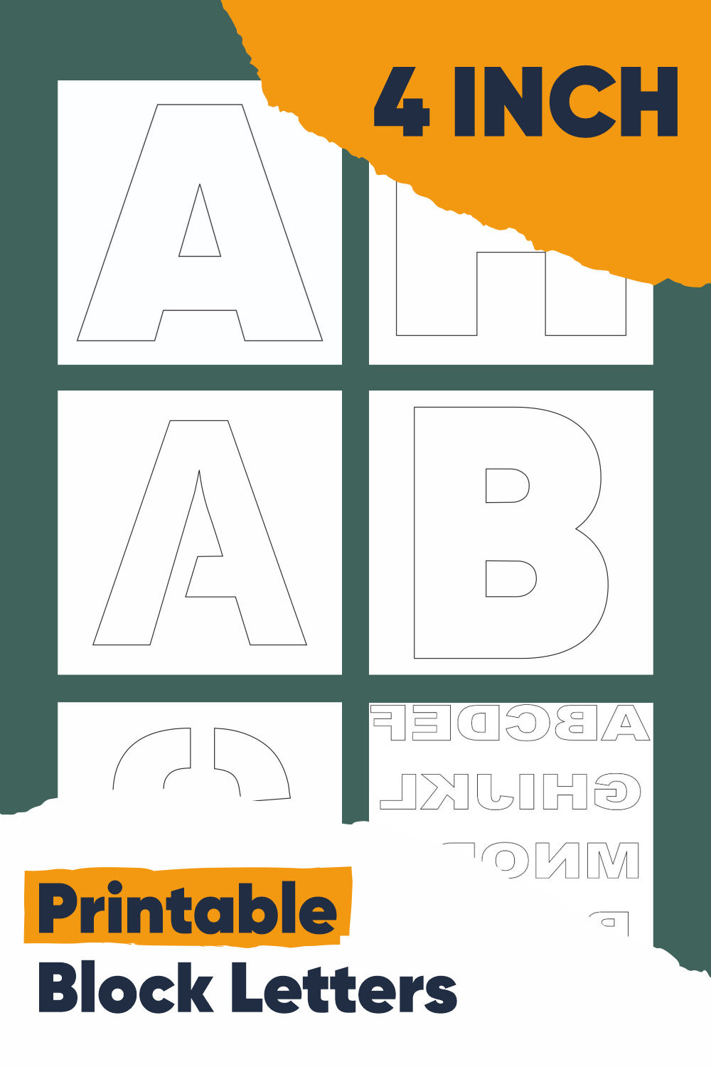 4 Inch Printable Letter Stencils These 4 Inch Alphabet Stencils Are