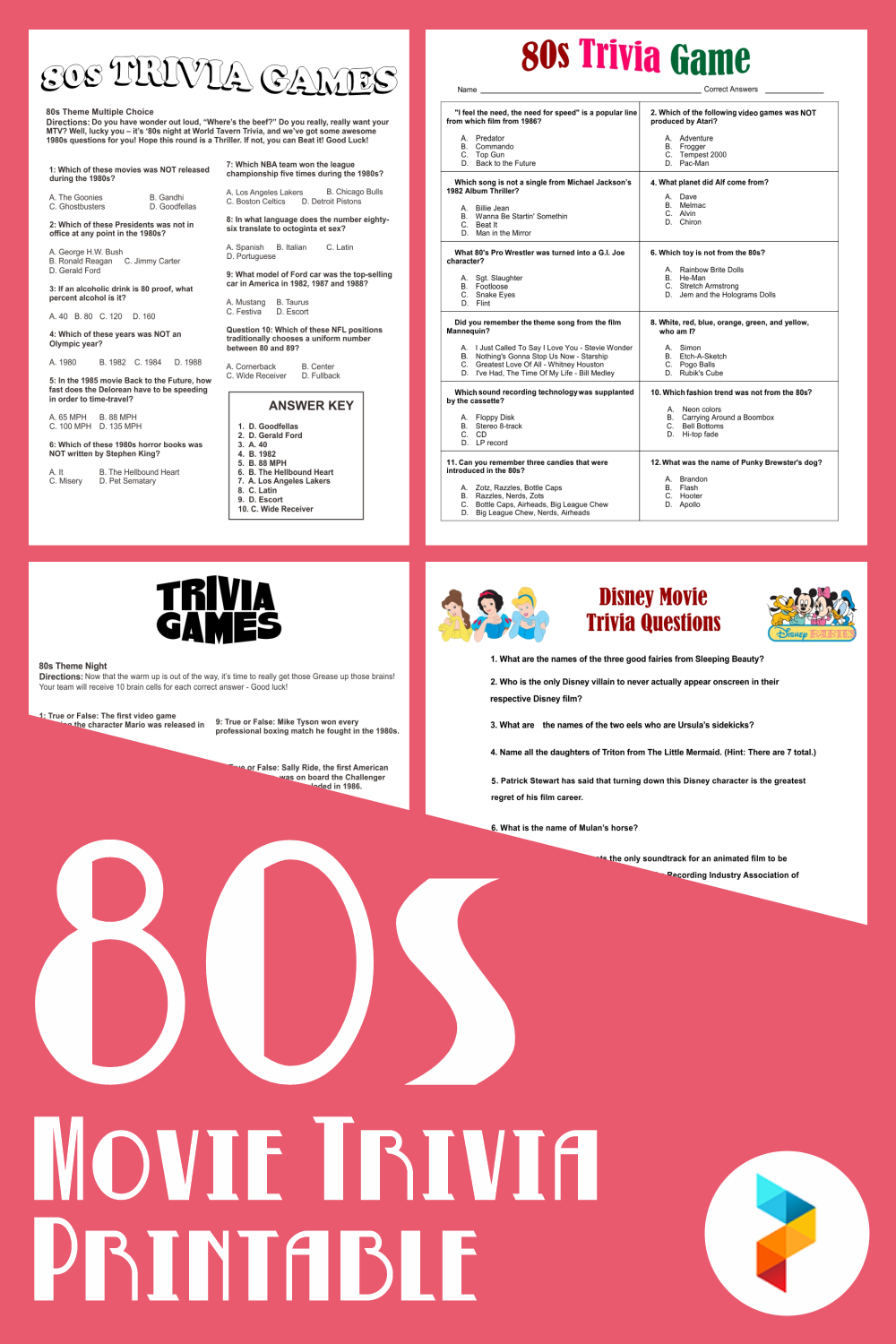Free Printable 1950 Trivia Questions And Answers Printable / Valentine