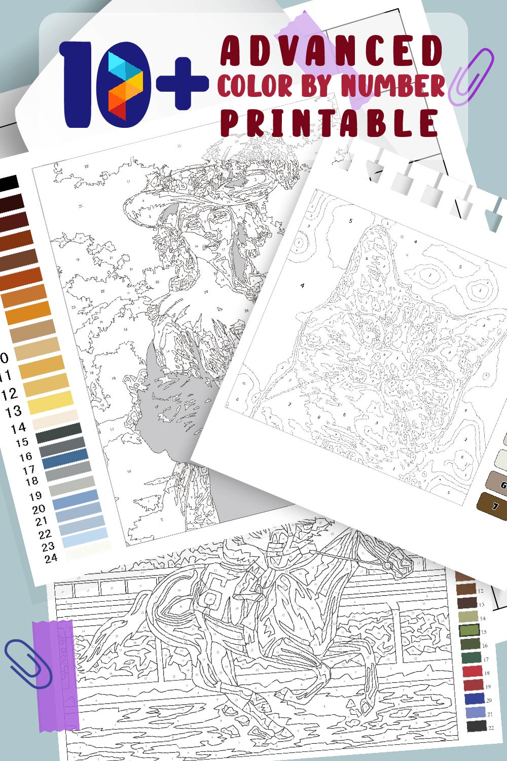 Advanced Color By Number Printables