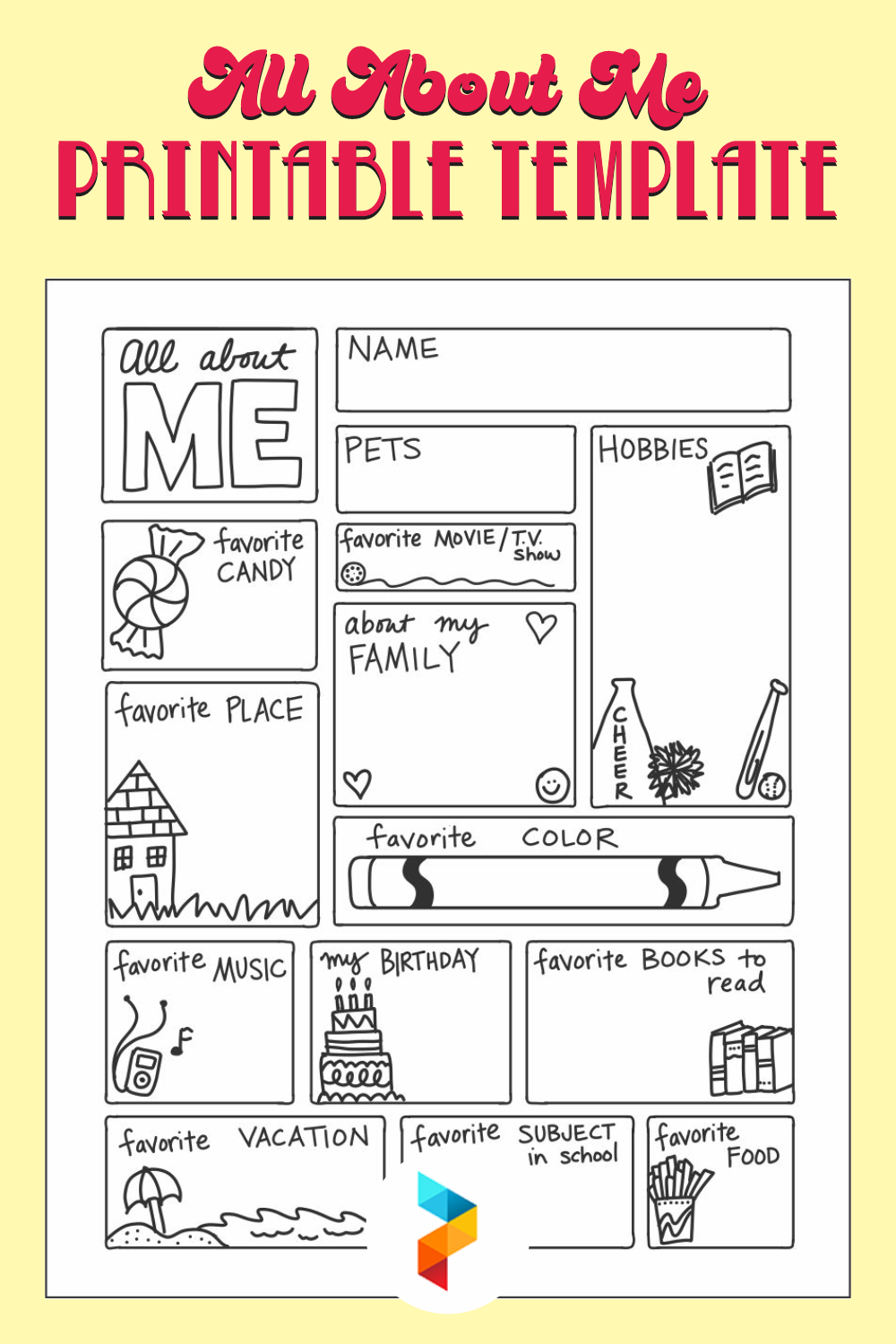 All About Me Printable Template Printable Templates