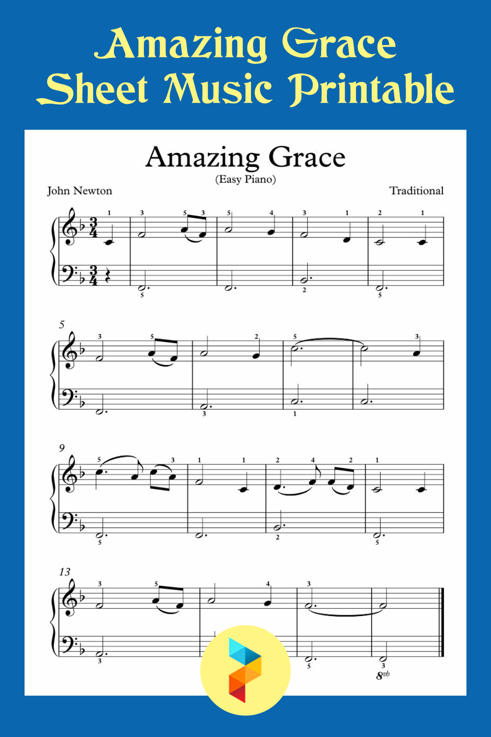 Free Printable Amazing Grace Hymn Sheet Music