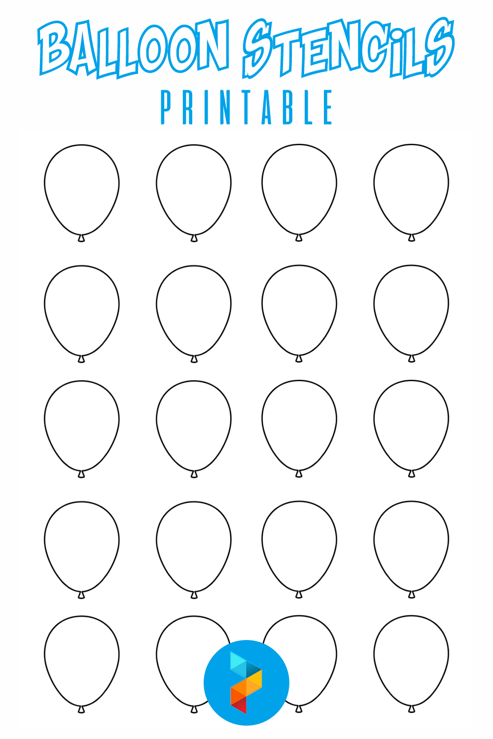 10 Best Balloon Stencils Free Printable PDF for Free at Printablee