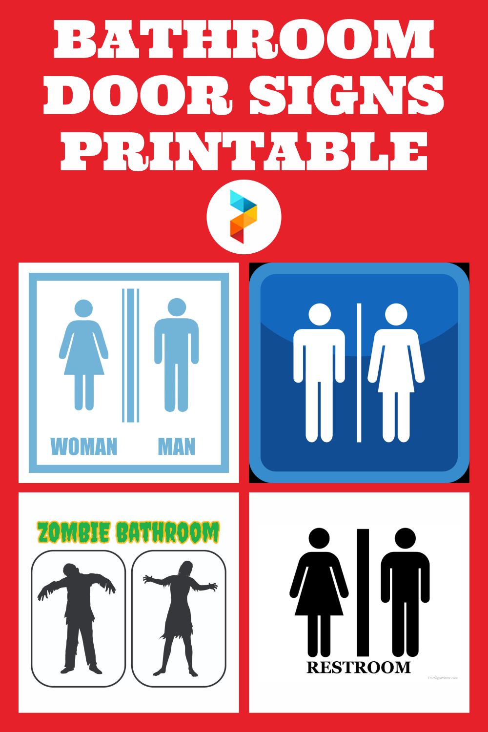 Printable Restroom Signs