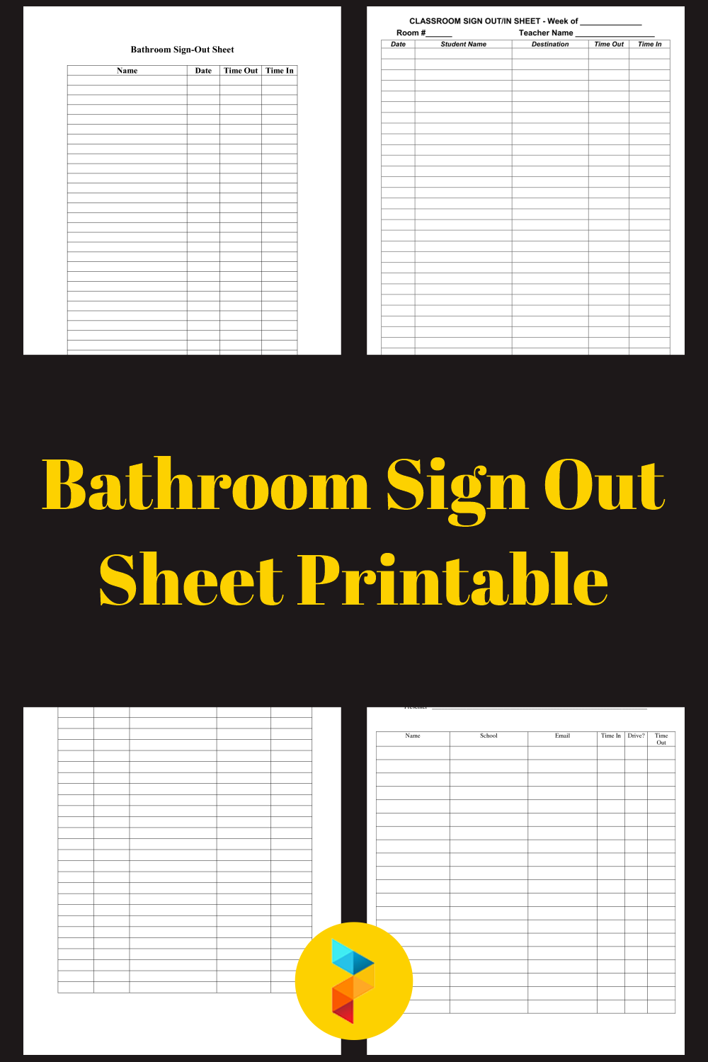 Free Printable Bathroom Sign Out Sheet For Classroom Printable