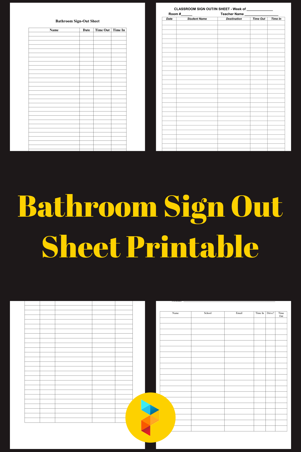 10 Best Bathroom Sign Out Sheet Printable Printablee