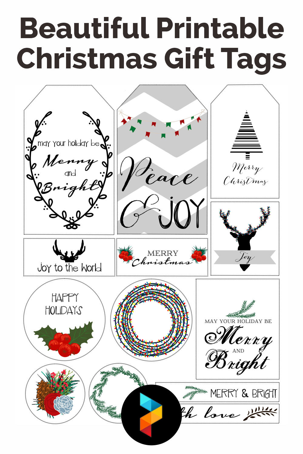 5 Best Beautiful Printable Christmas Gift Tags - printablee.com