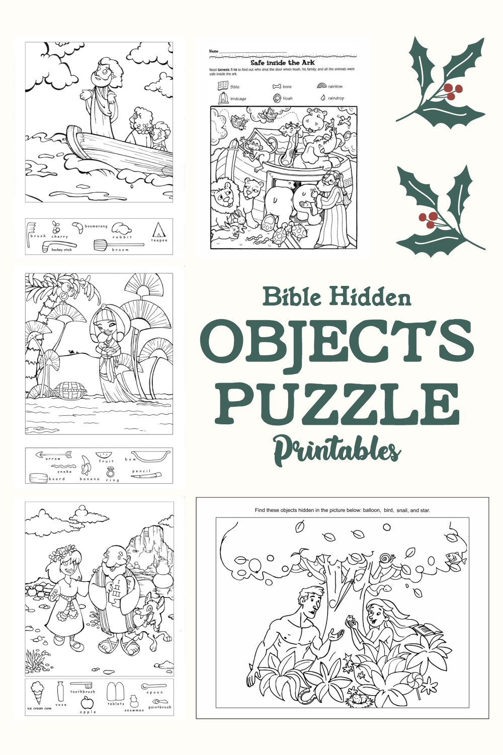 Free Printable Bible Story Hidden Pictures Printable Form, Templates