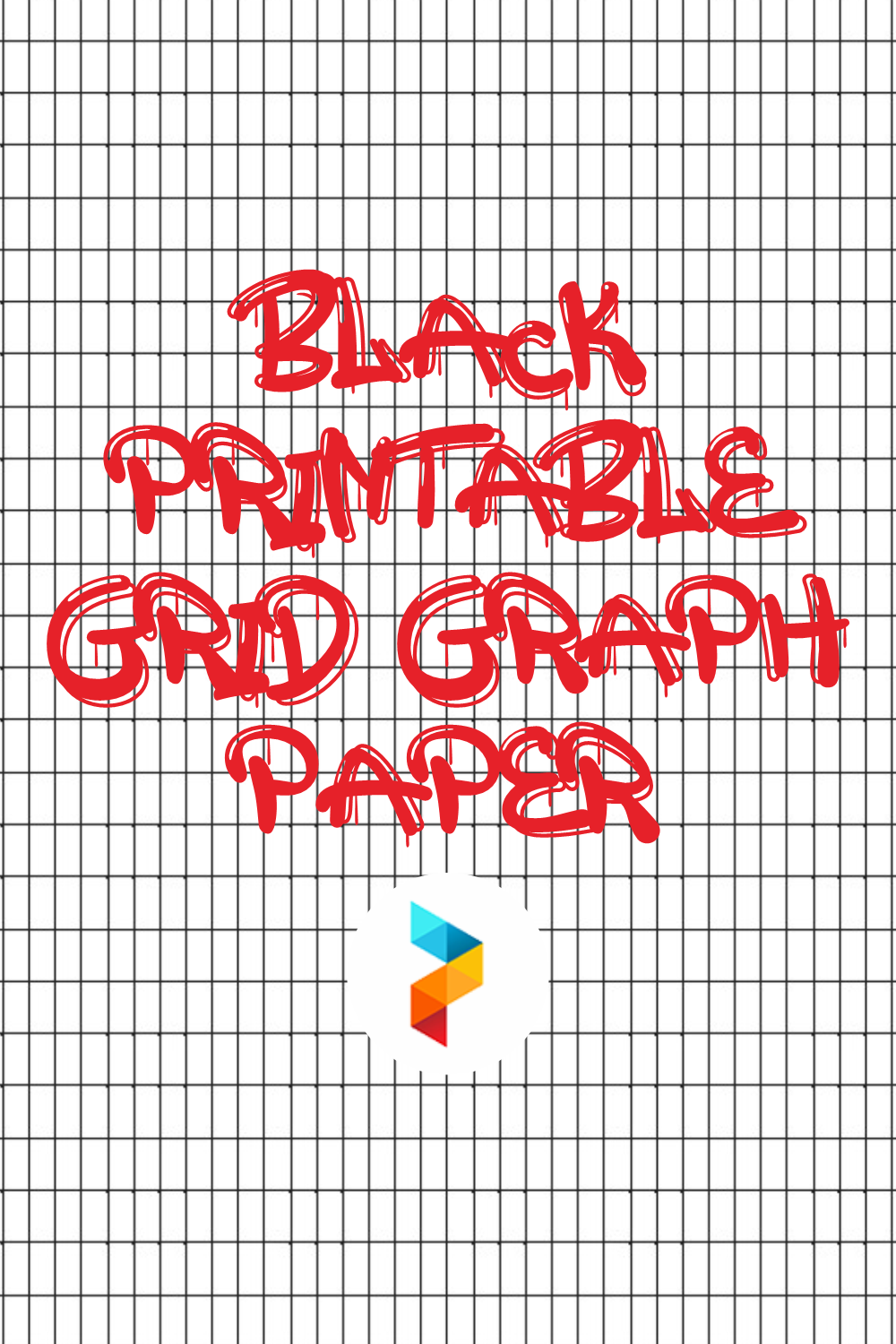 Black Printable Grid Graph Paper