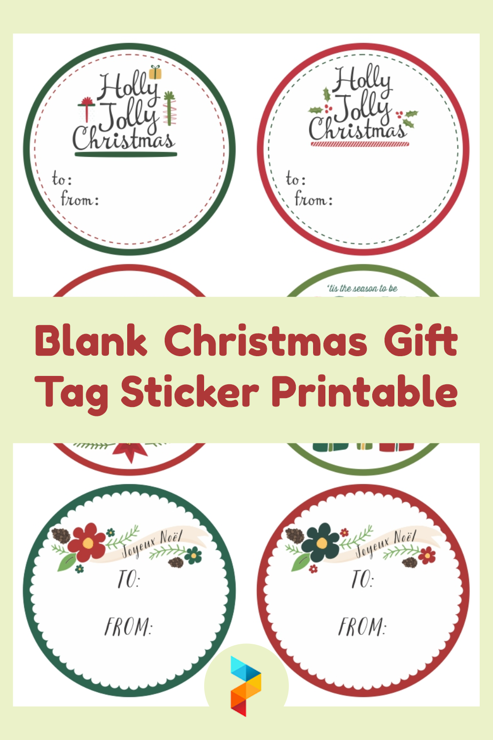 Blank Christmas Gift Tag Sticker Printable