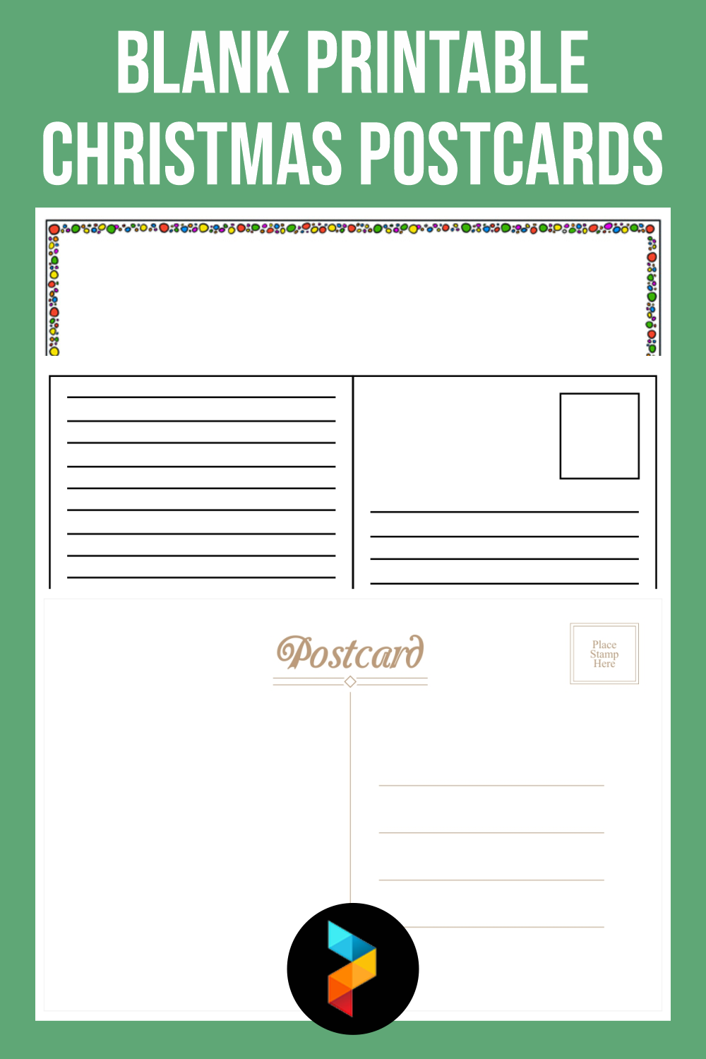 Blank Christmas Postcards