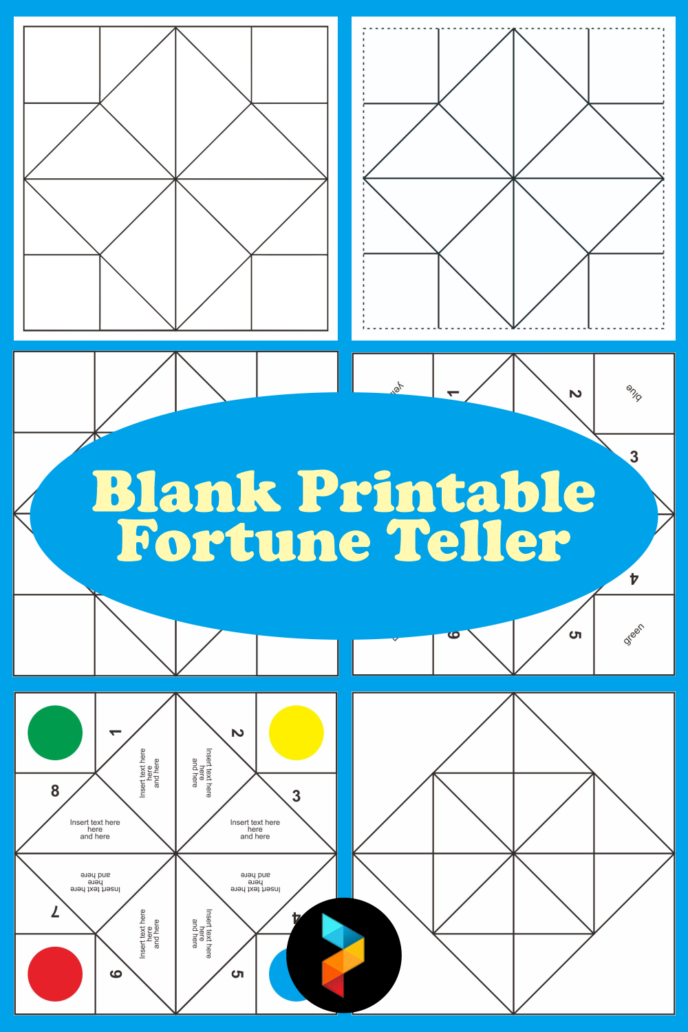 Blank Fortune Teller Template