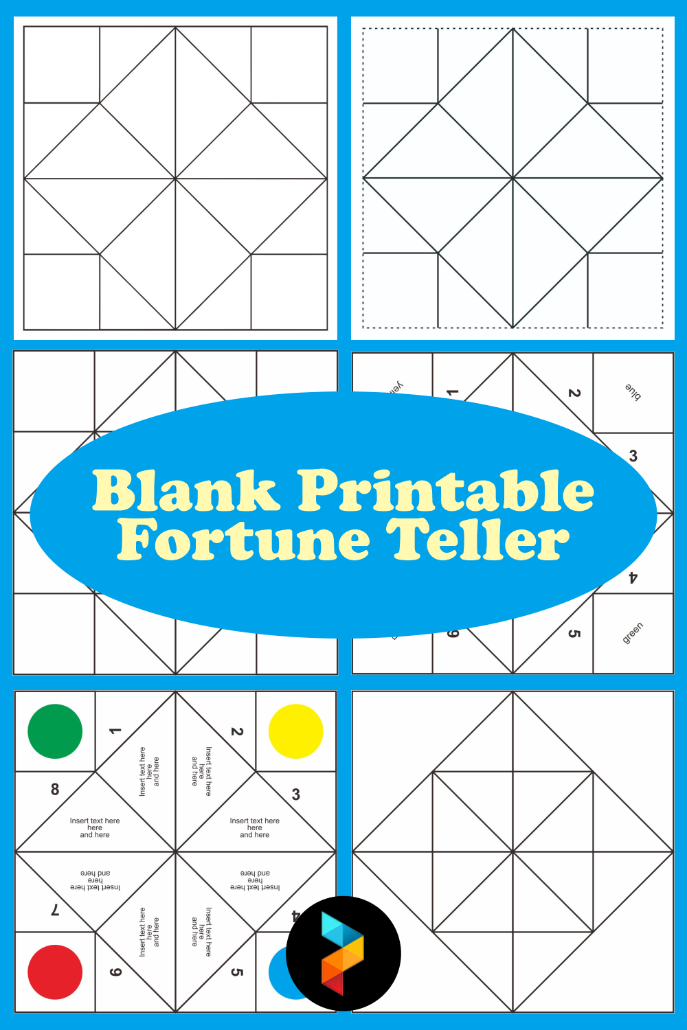 11 Best Blank Printable Fortune Teller Printablee