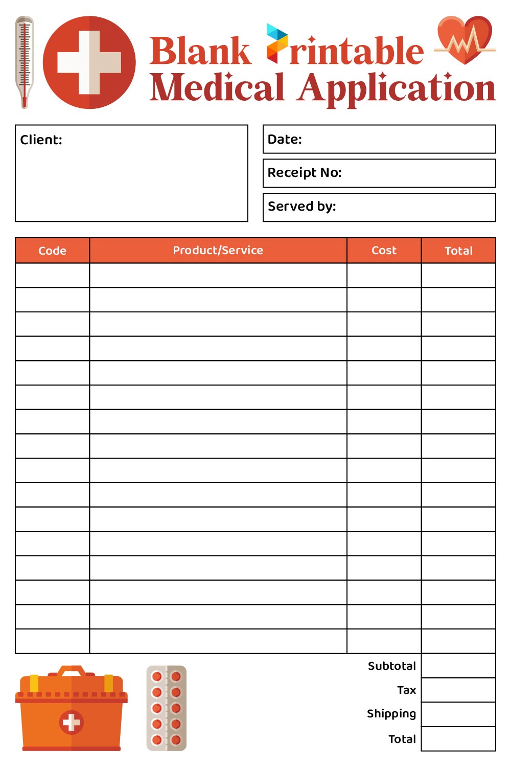Blank Medical Application Blank Medical Application