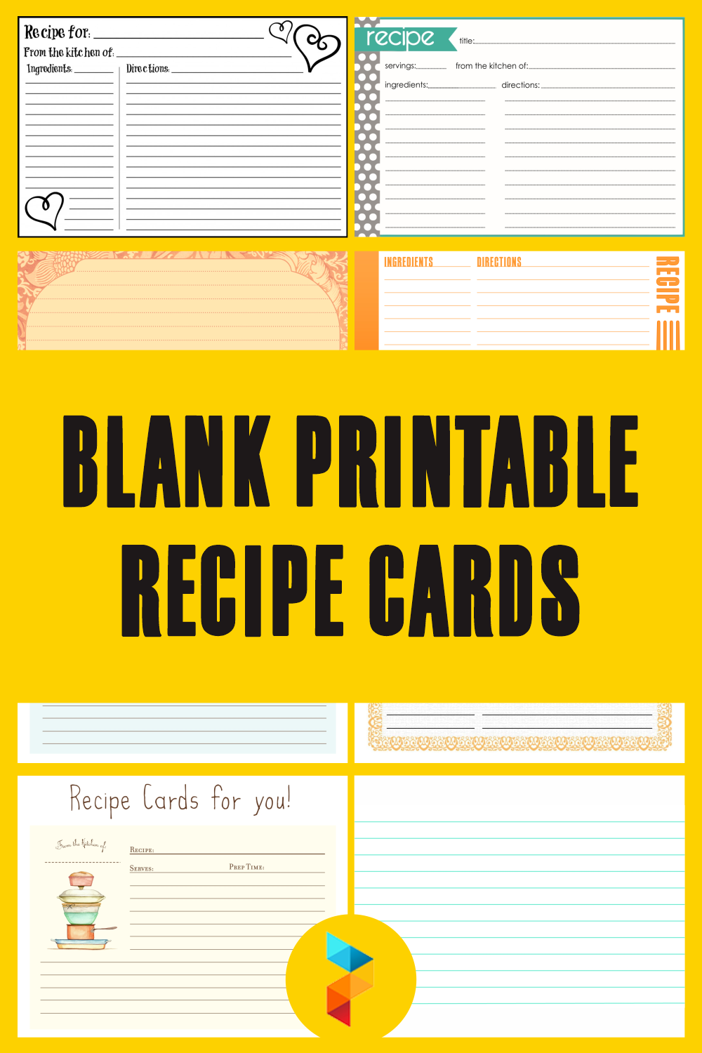 9 Best Blank Printable Recipe Cards - printablee.com