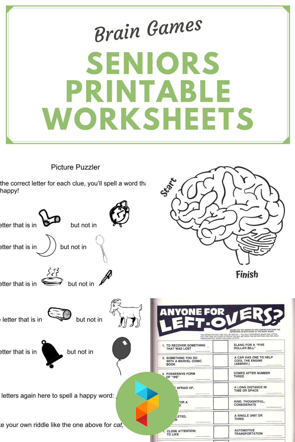 Brain Games Seniors Printable Worksheets