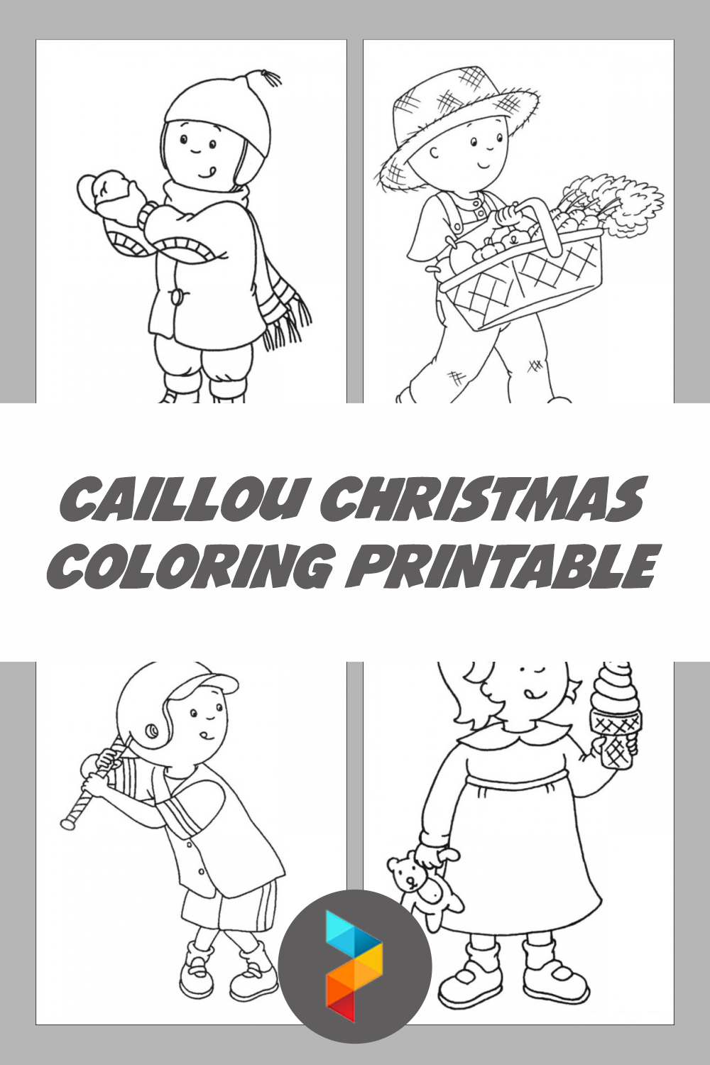 Caillou Christmas Coloring Printable