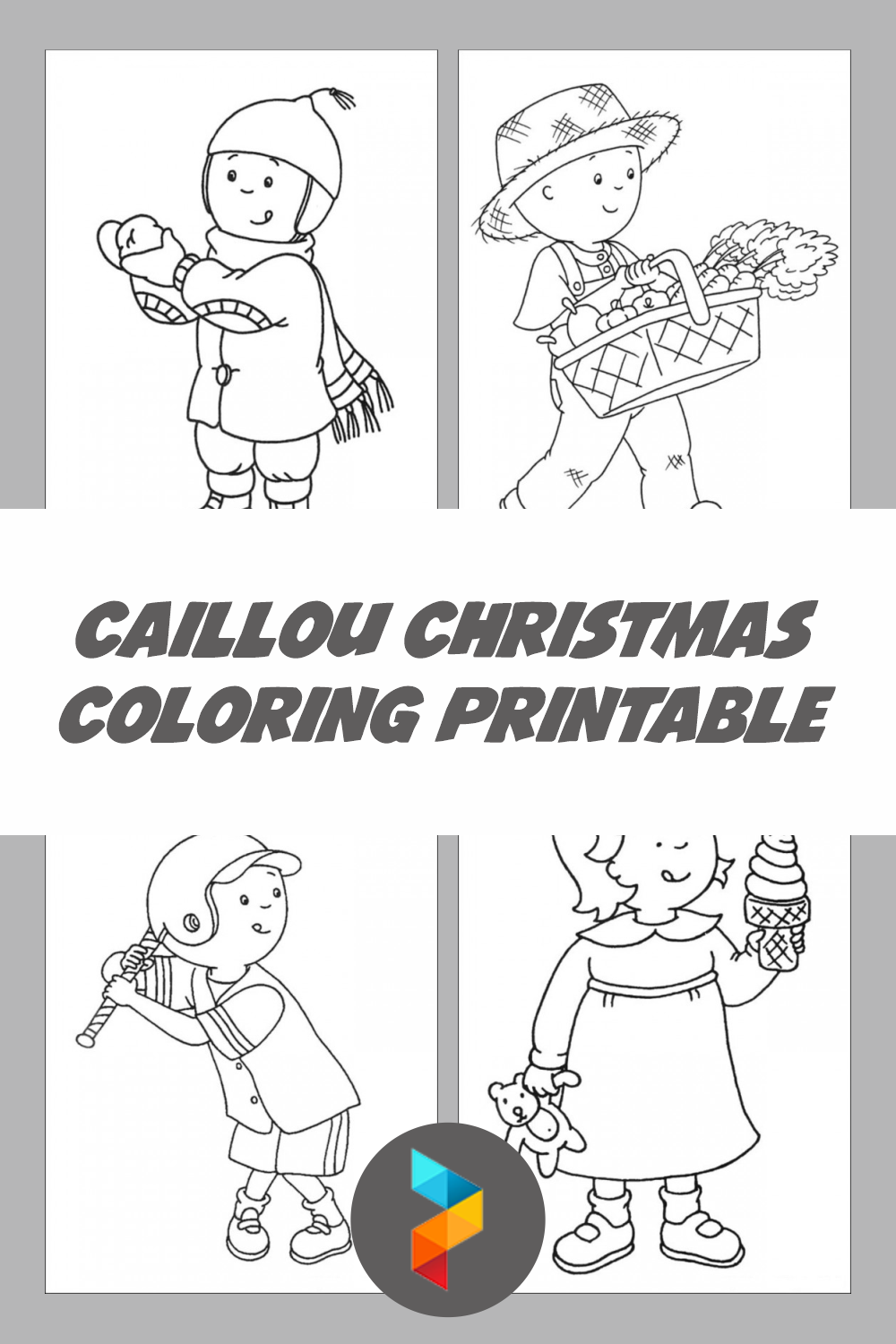 Caillou Christmas Coloring