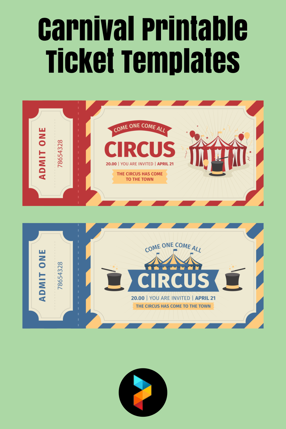 Carnival Ticket Templates Carnival Ticket Templates