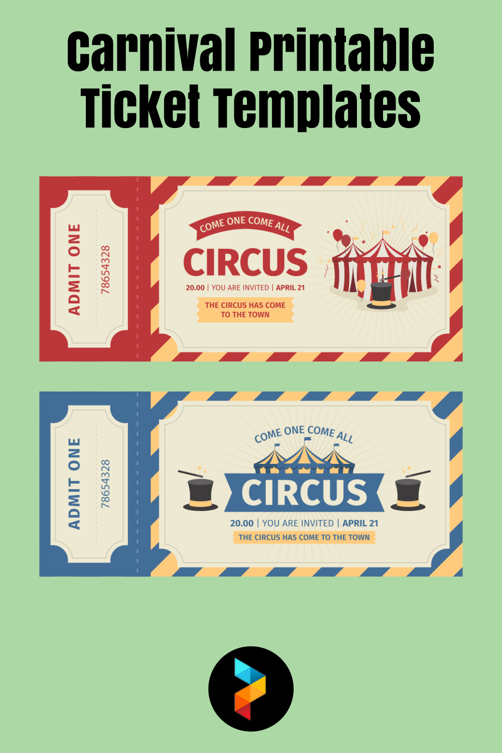 Carnival Ticket Templates