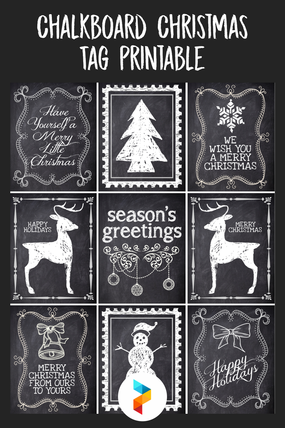 Chalkboard Christmas Tag