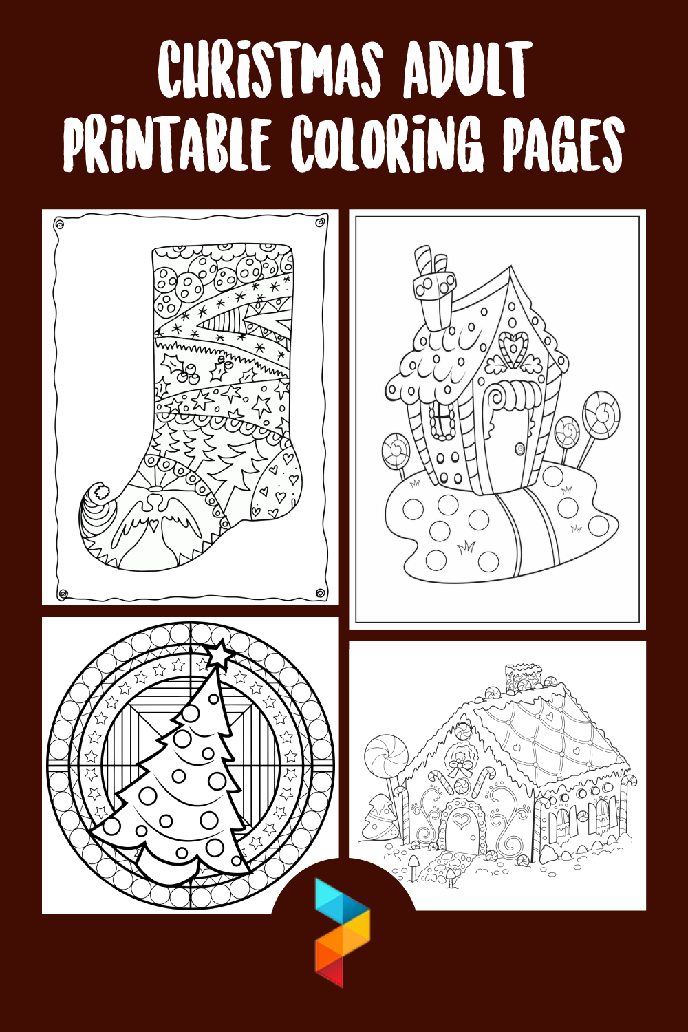 Christmas Adult  Coloring Pages