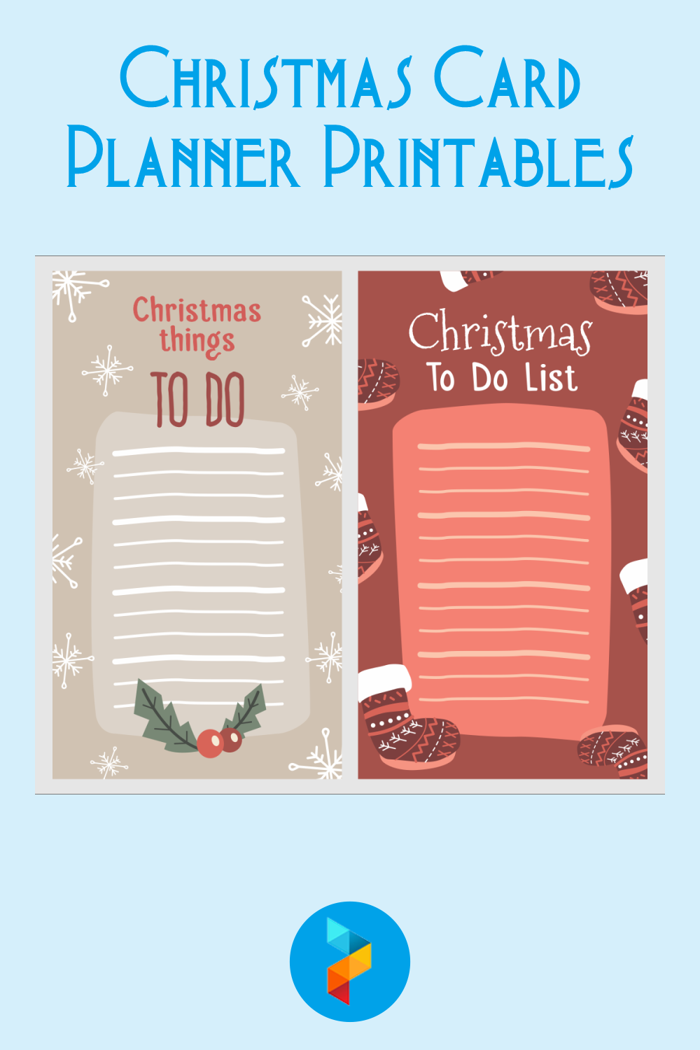 Christmas Card Planner Printables