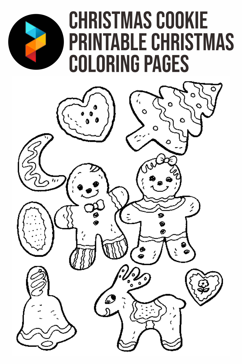 5 Best Christmas Cookie Printable Christmas Coloring Pages - printablee.com