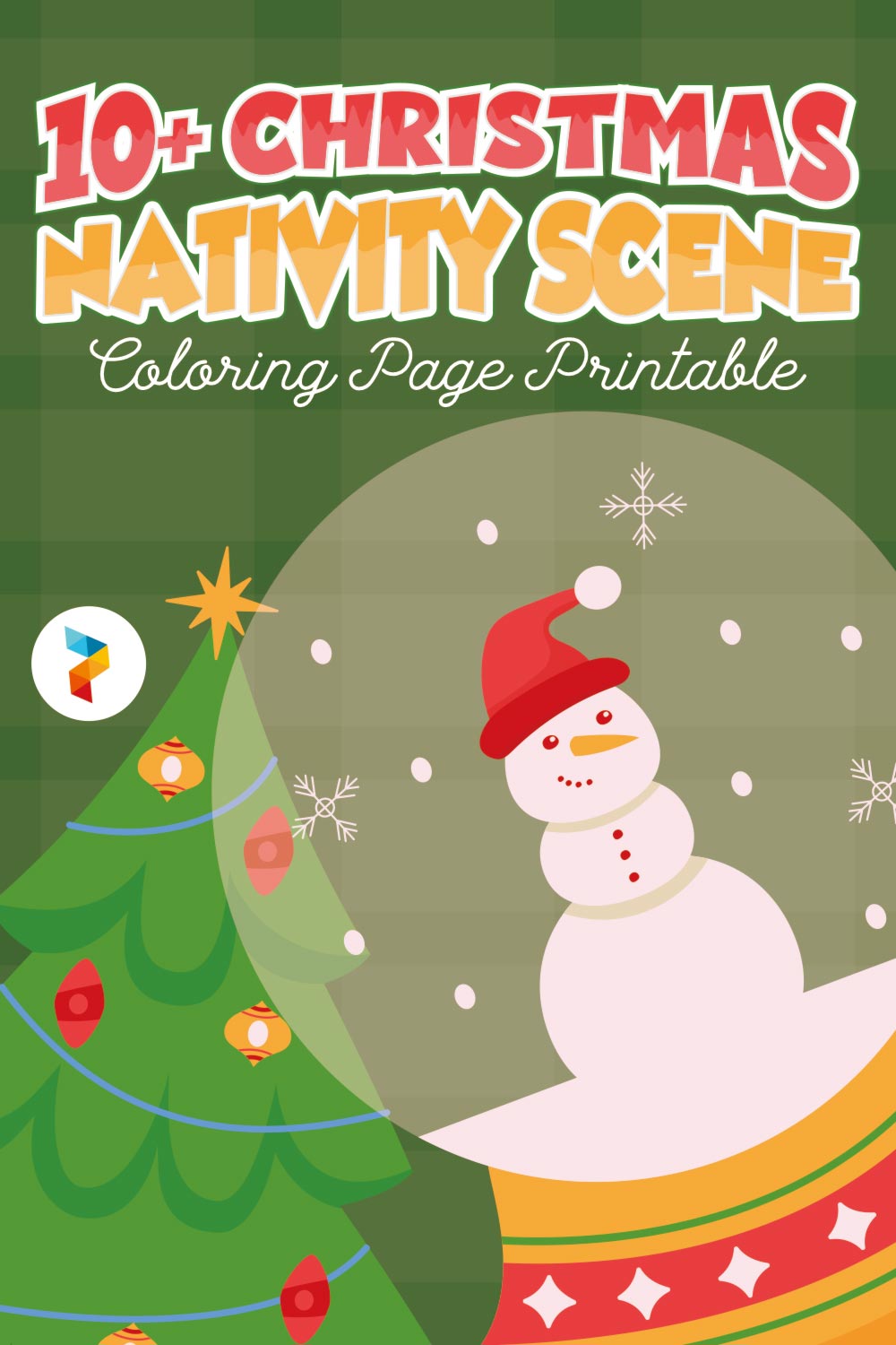Christmas Nativity Scene Coloring Page Printable