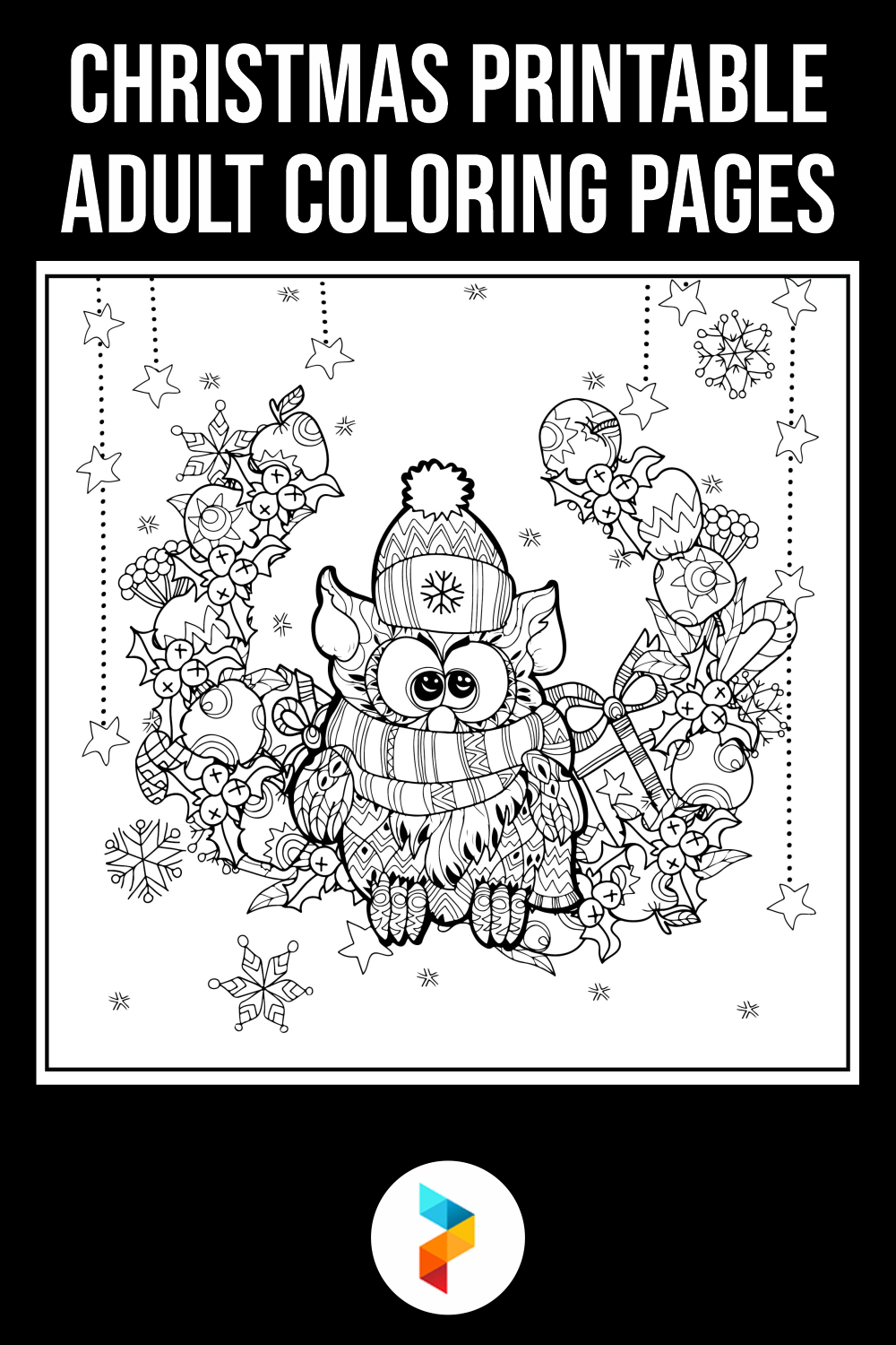 Christmas Printable Adult Coloring Pages