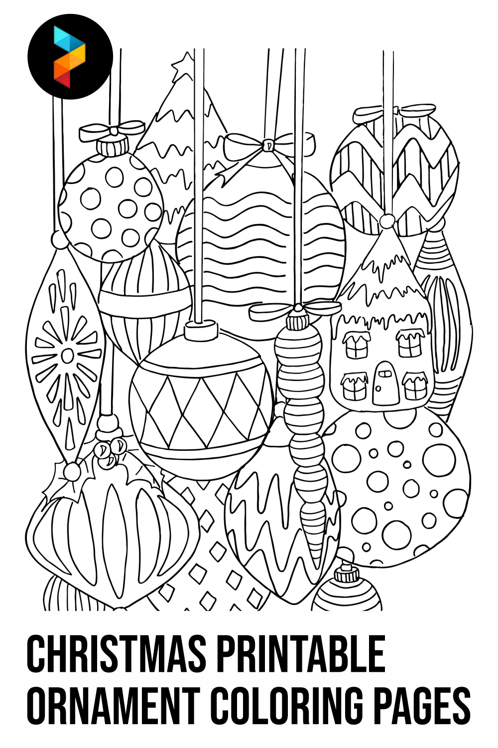 Christmas Printable Ornament Coloring Pages