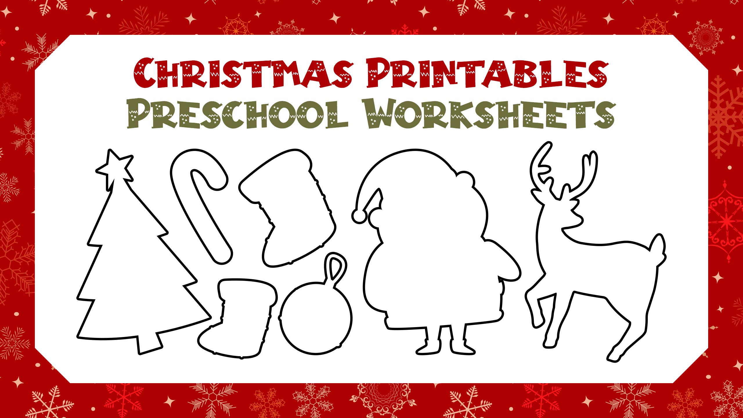 Christmas Printables And Preschool Worksheets