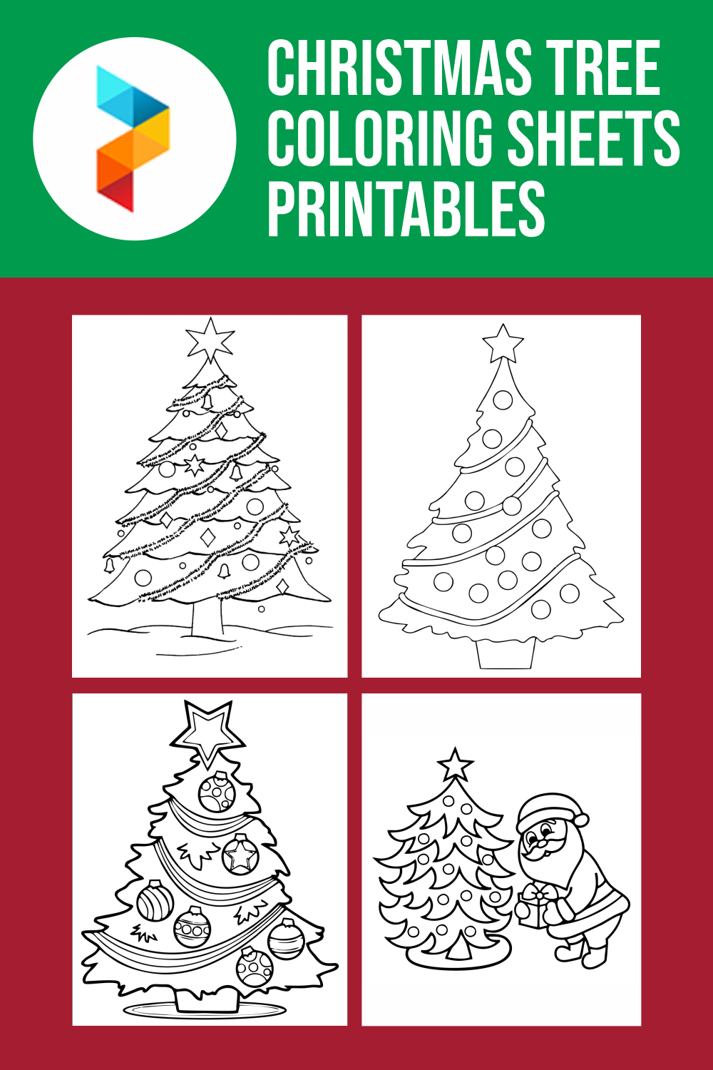 Christmas Tree Coloring Sheets