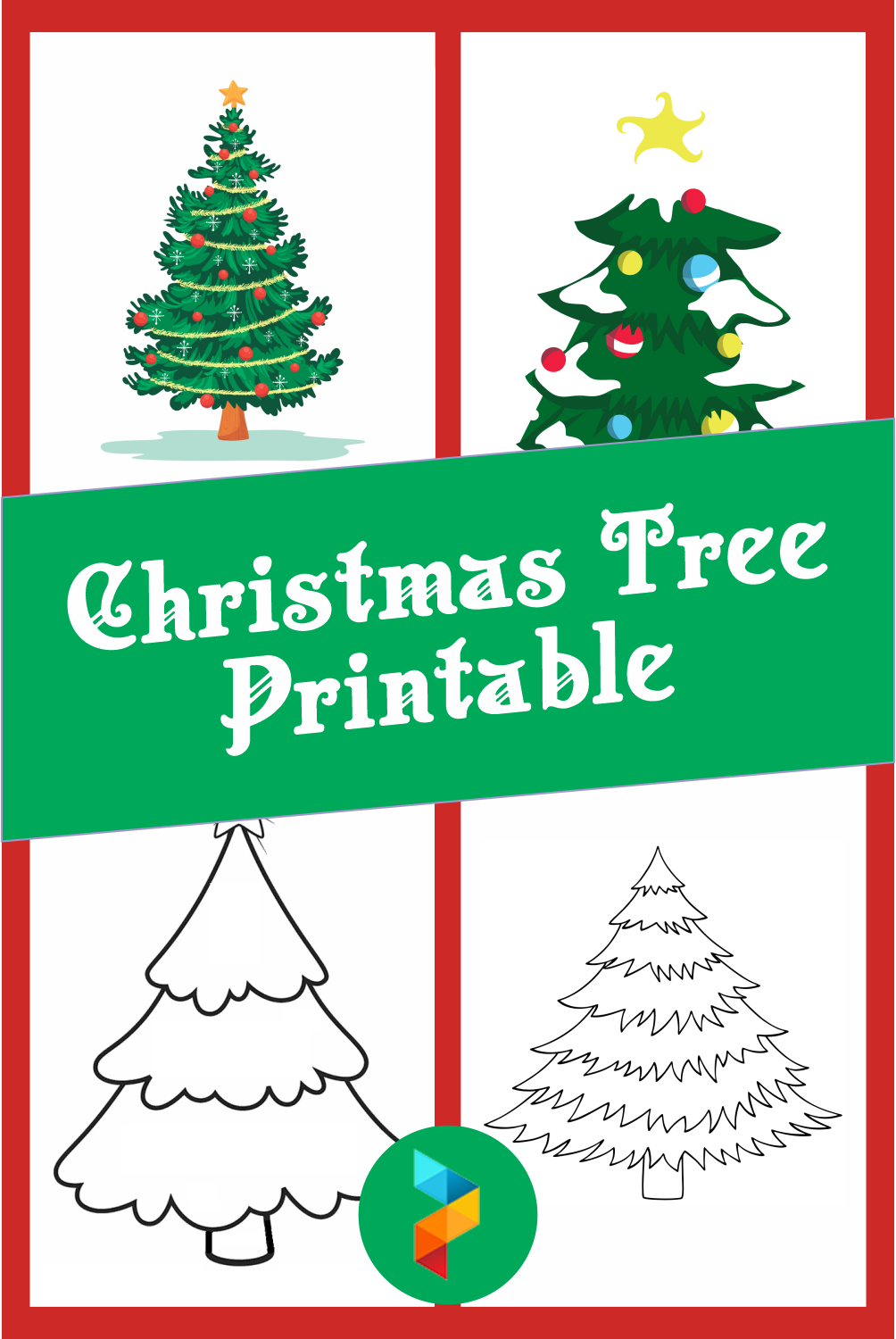 6 Best Christmas Tree Printable PDF for Free at Printablee