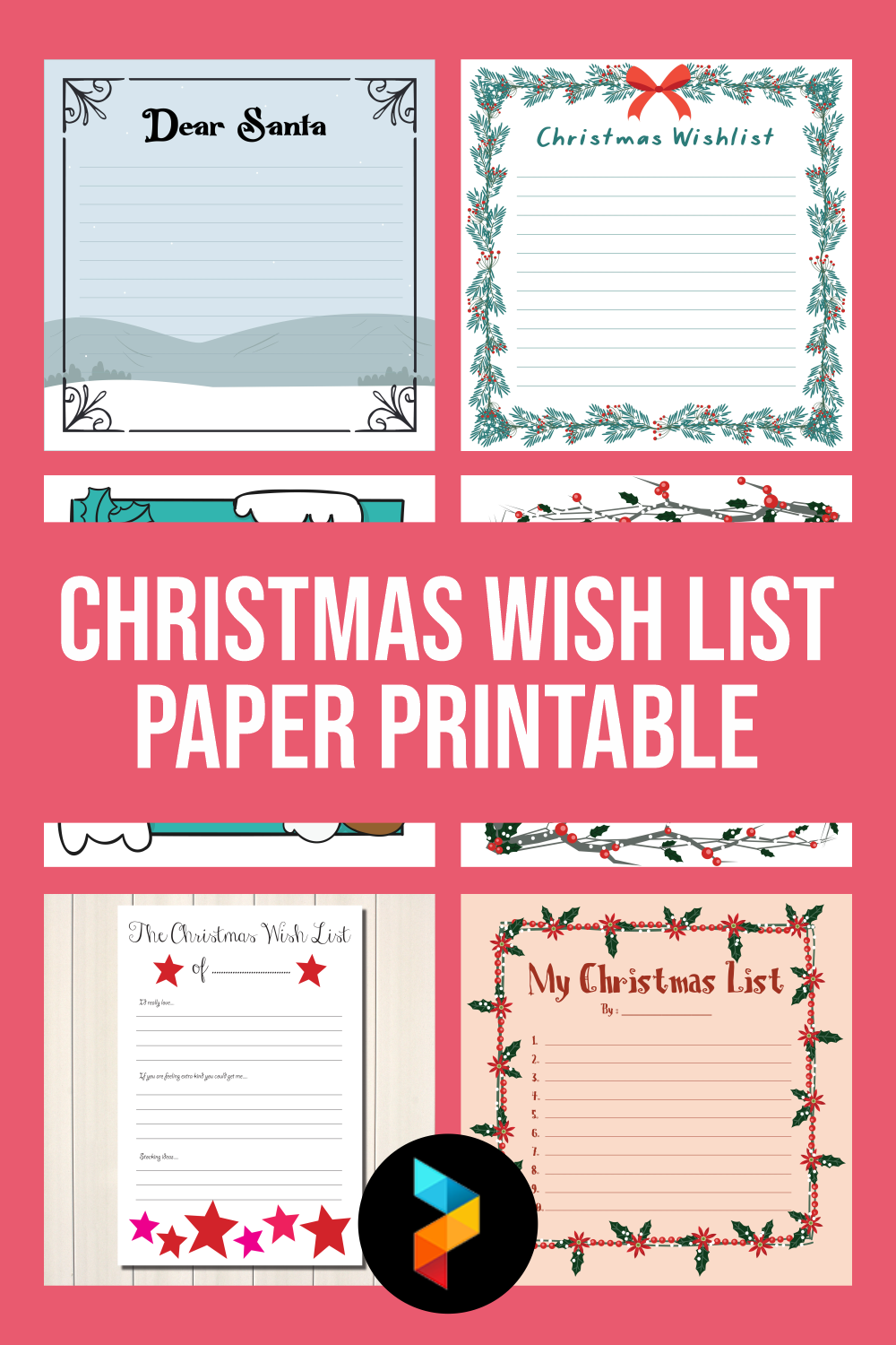 Christmas Wish List Paper