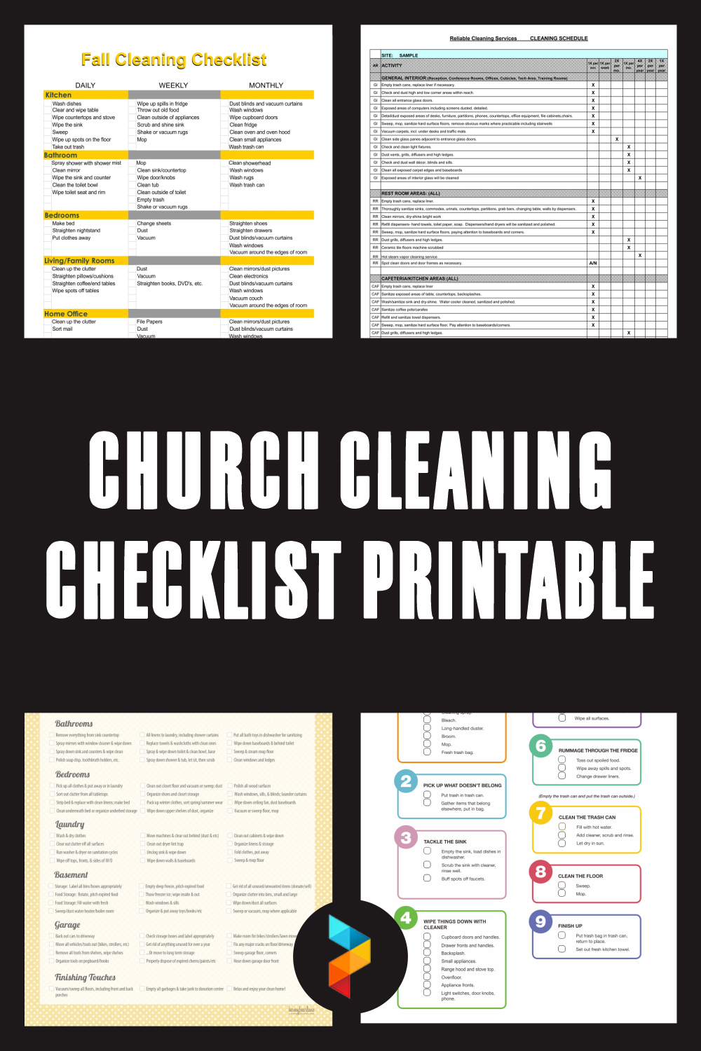 Church Cleaning Checklist Printable