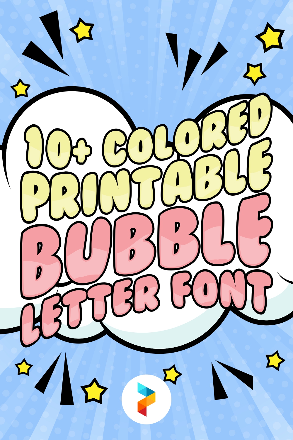 Colored  Bubble Letter Font