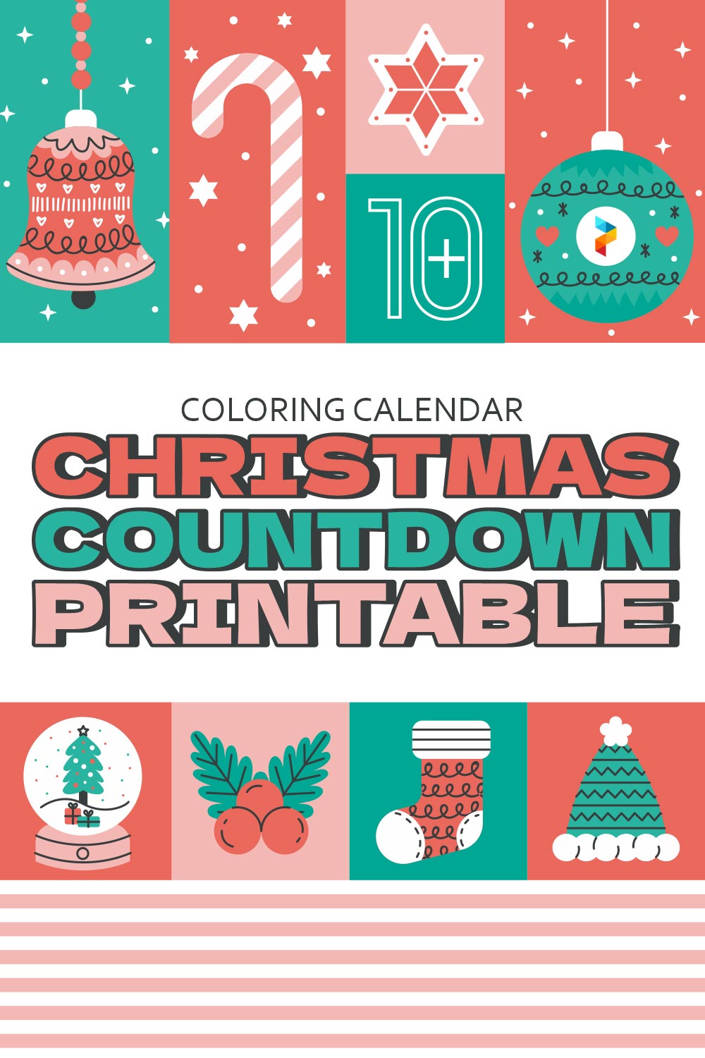 Coloring Calendar Christmas Countdown Printable