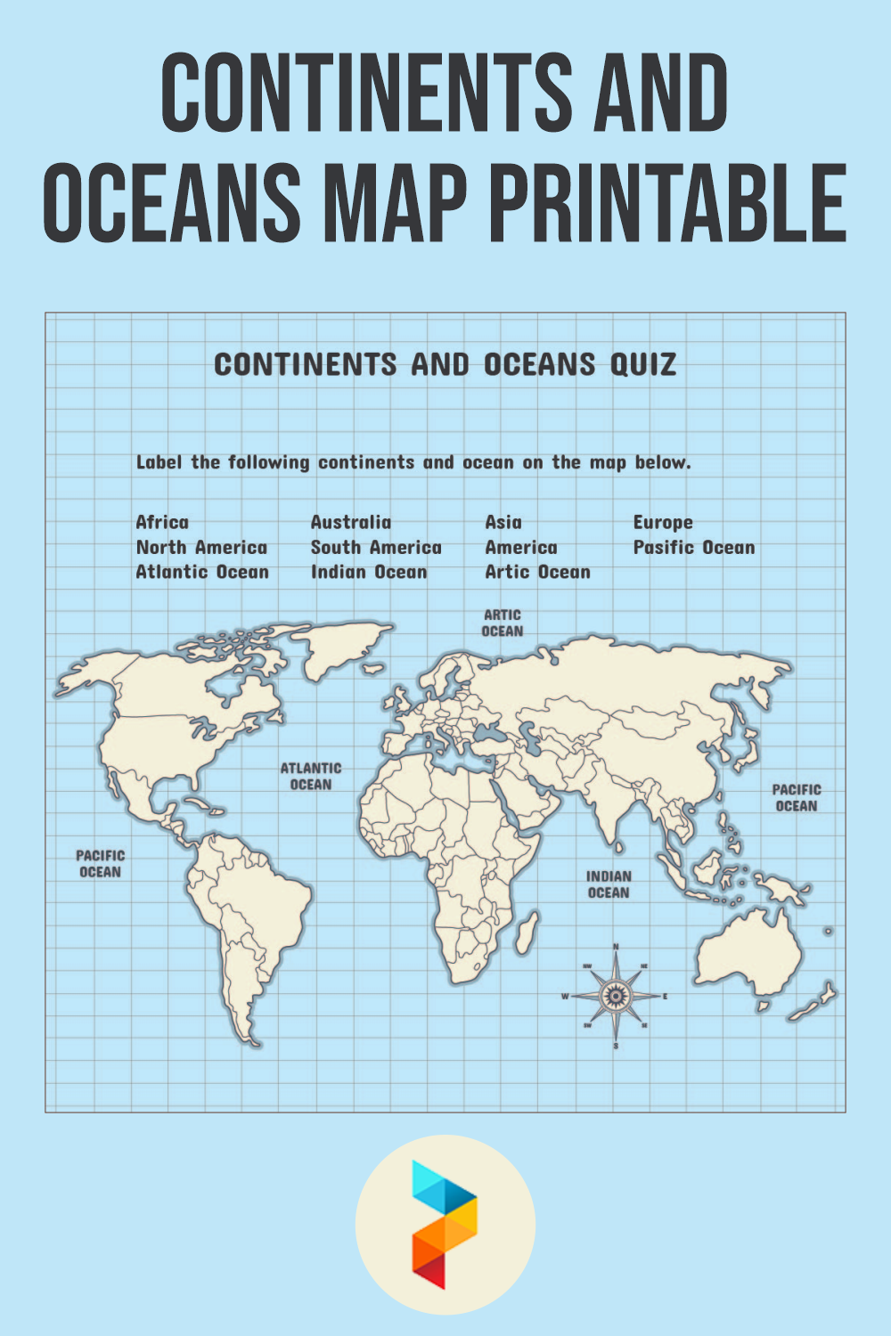 √ map of 7 continents and 5 oceans pdf 266147 Blank map of 7 continents