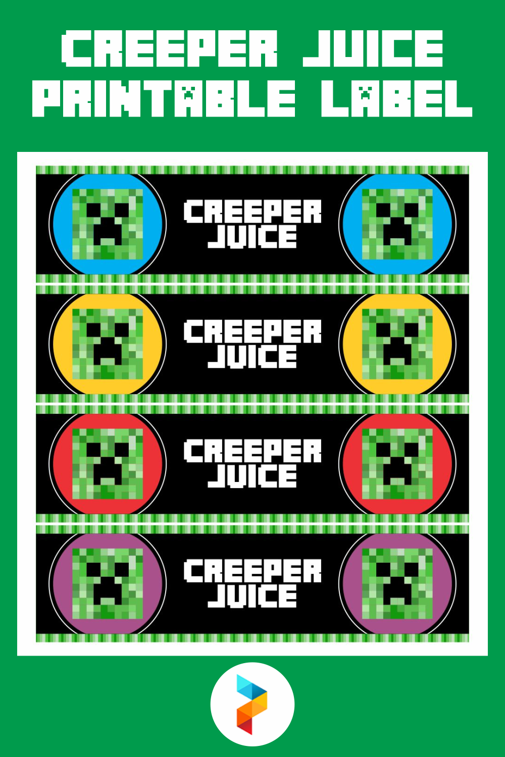 Creeper Juice Printable Label