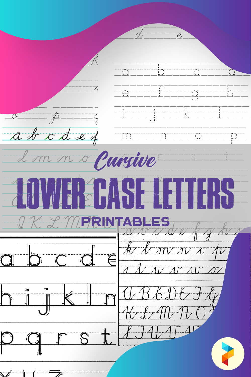 Upper Case And Lower Case Letters In Cursive