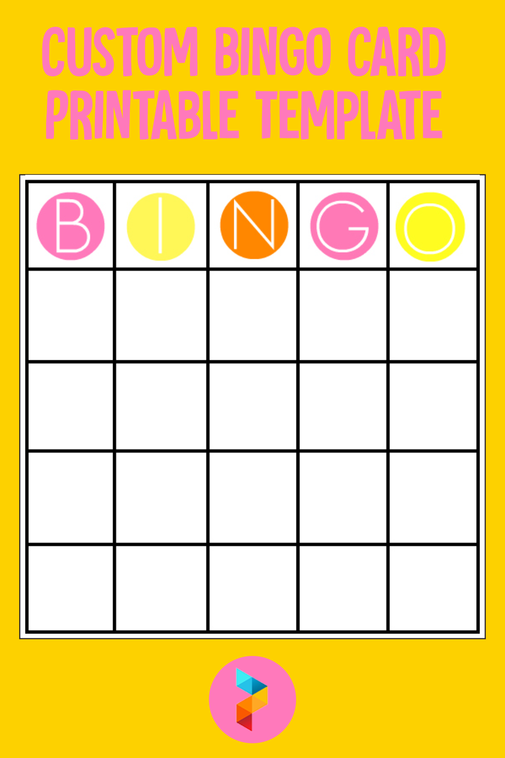 Custom Bingo Card Printable Template