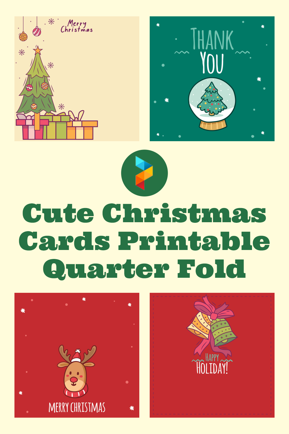 22 Best Cute Christmas Cards Free Printable Quarter Fold With Regard To Quarter Fold Card Template