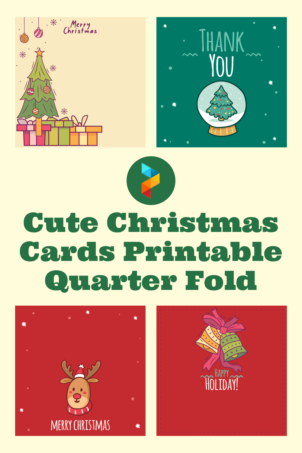 Quarter Fold Greeting Card Template