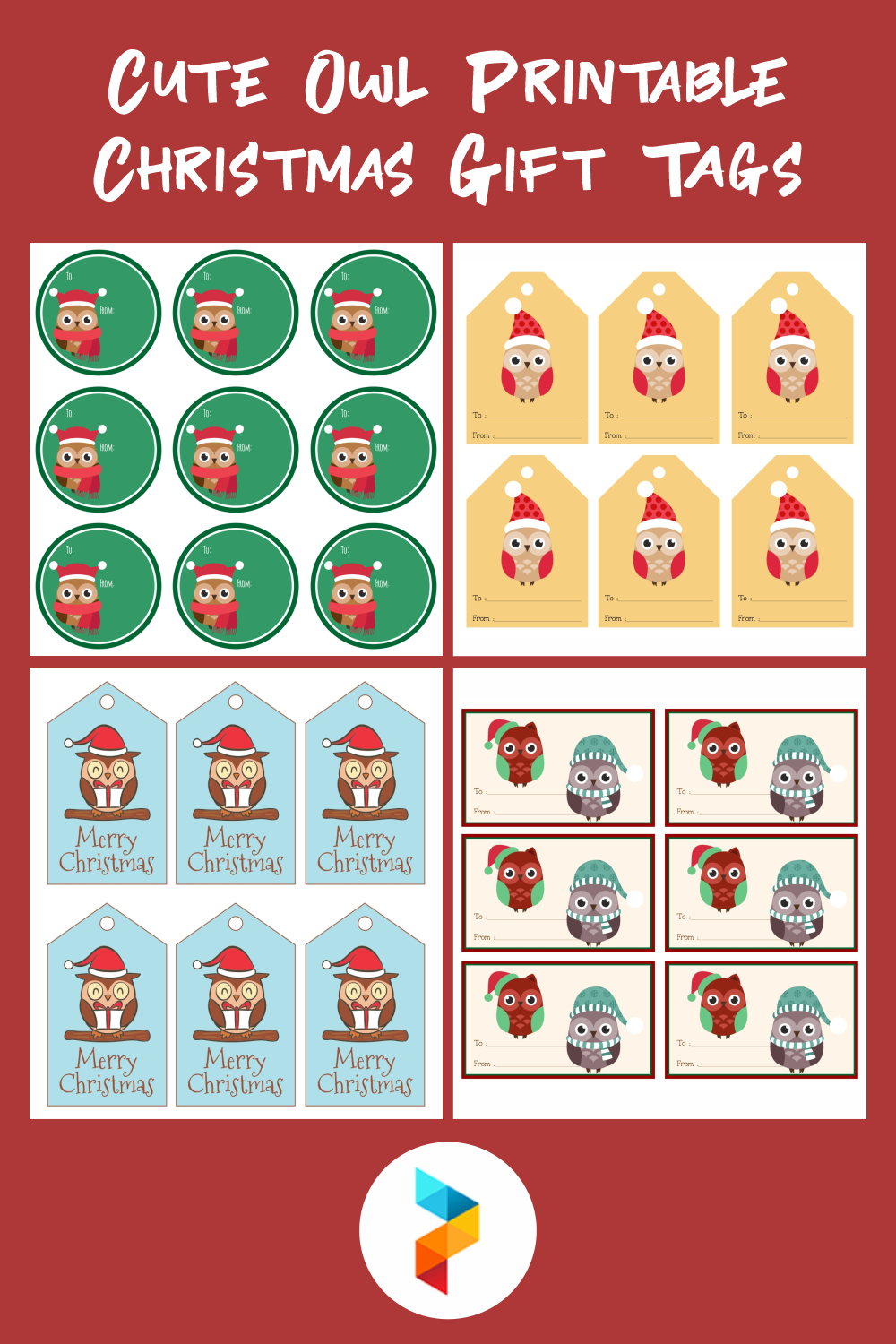 Cute Owl Christmas Gift Tags - 7 Free PDF Printables | Printablee