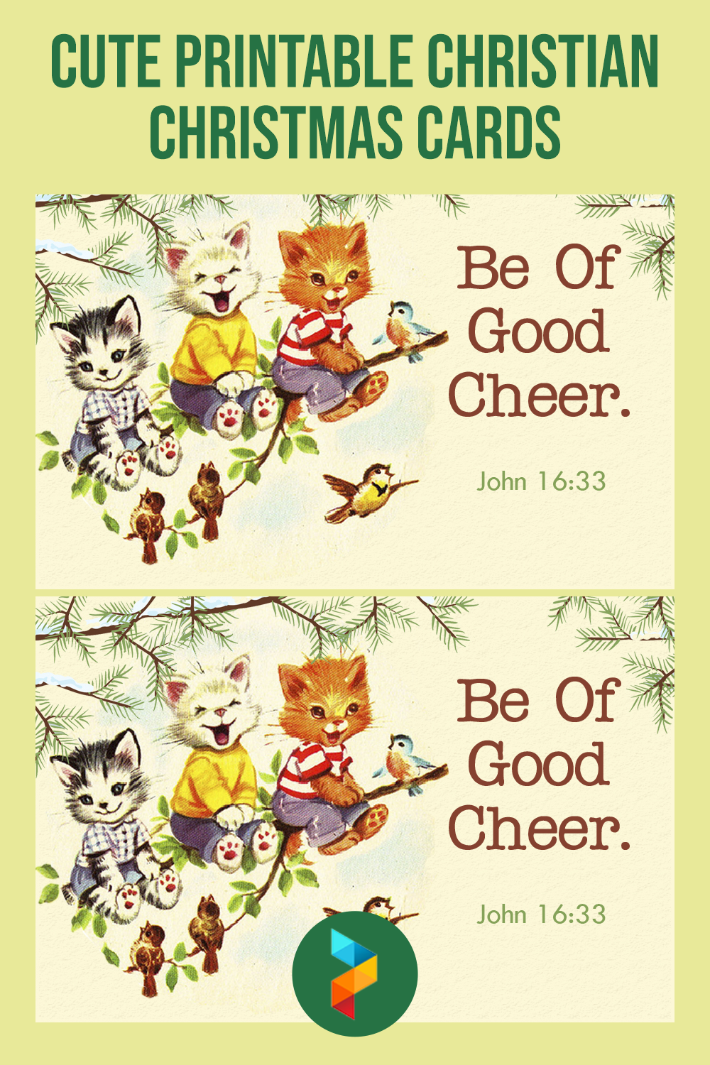 Cute Printable Christian Christmas Cards