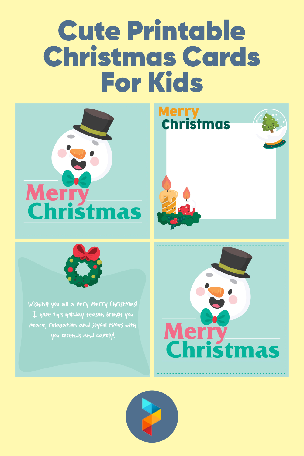Cute Printable Christmas Cards For Kids